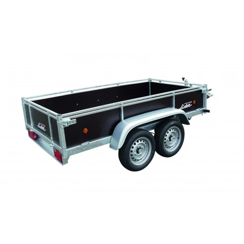 LIDER 41480 Holzanhänger – Gebremster Doppelachs-Anhänger, 1300 kg Nutzlast