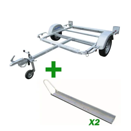LIDER 39420 Motorradanhänger – 2 Schienen, stabil & sicher